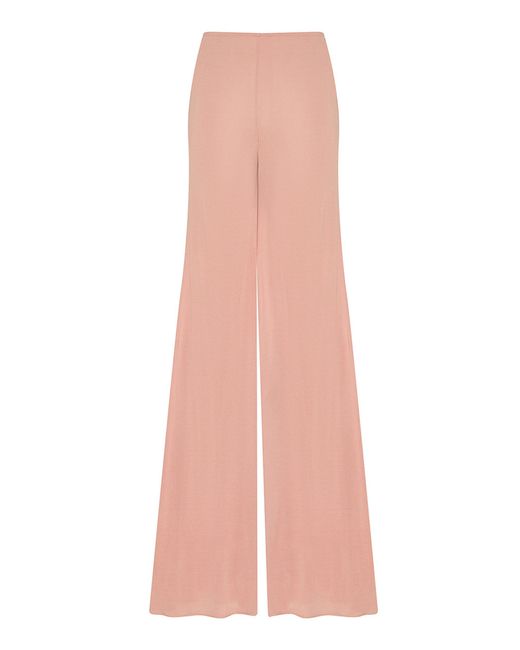 Zimmermann Pink Clash Jersey Flared Pants