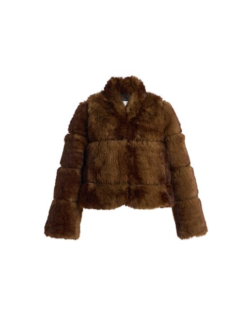 Apparis Brown Sai Faux Mink Coat