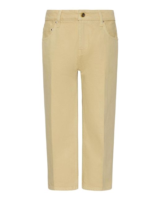 OSSOU Natural Emberly Denim Pedal Pusher Shorts
