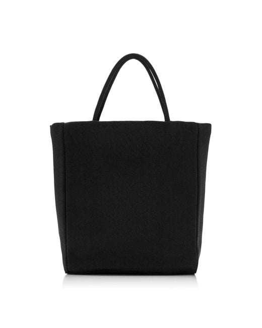 The Row Black Cecily Mini Silk-Satin Tote Bag