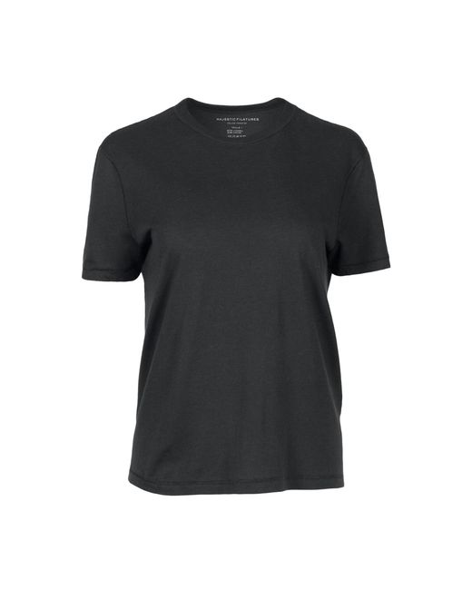 Majestic Filatures Black Jersey Crewneck T-Shirt