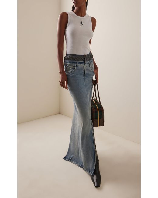 J.W. Anderson White Anchor-embroidered Cotton Vest
