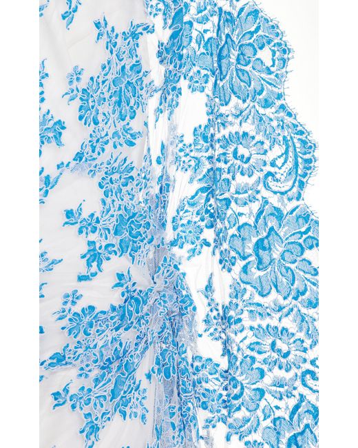 Christopher Esber Asymmetric Lace Mini Dress in Blue | Lyst Australia Christopher Esber Asymmetric Lace Mini Dress in Blue | Lyst Australia