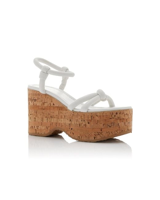 Gianvito Rossi White Padded-leather Platform Sandals