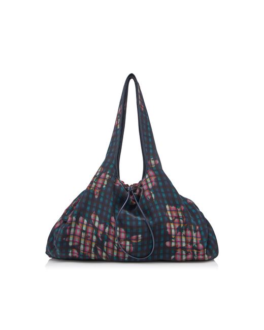 Dries Van Noten Blue Large Knotted Tote