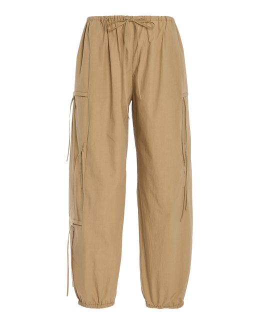 Brandon Maxwell Natural The Scout Cotton Tapered-Leg Cargo Pants