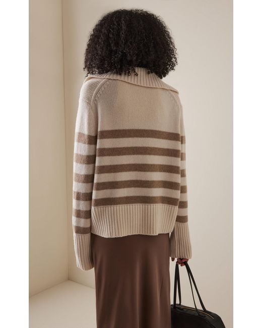 Jenni Kayne Natural Phoebe Cashmere Polo Sweater