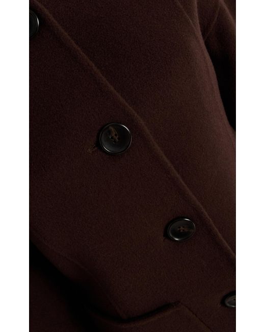 Ulla Johnson Black Elsie Double-Faced Wool-Blend Coat