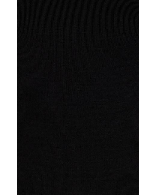 Rabanne Black Paillette-trimmed Jersey Top