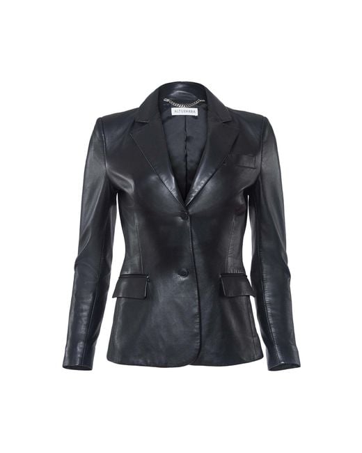 Altuzarra Black Fenice Leather Jacket