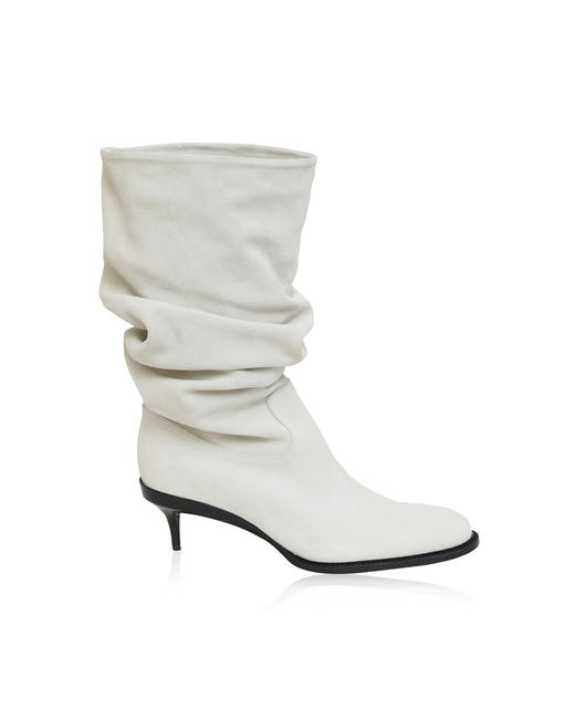 Christopher Esber White Niki Collapse Suede Boot