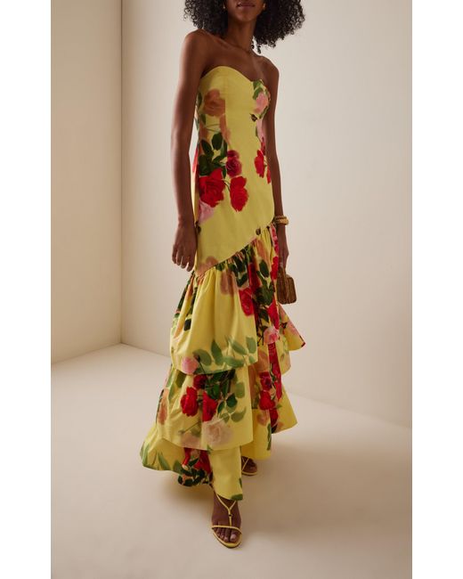 Cara Cara White Willa-Print Cotton Maxi Dress