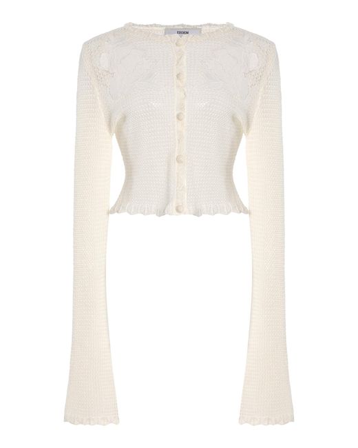 Erdem White Cotton Cardigan