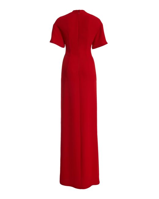 Valentino Garavani Red High-slit Cady Silk Gown