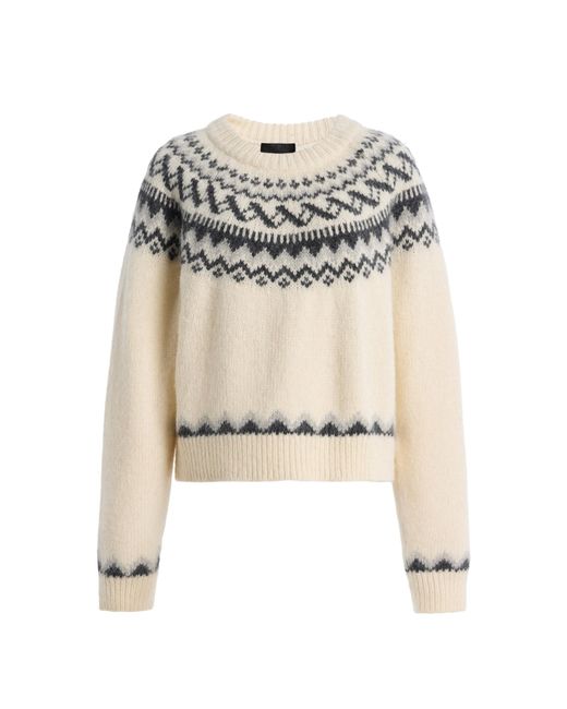 Nili Lotan Natural Polanna Fair Isle Knit Sweater