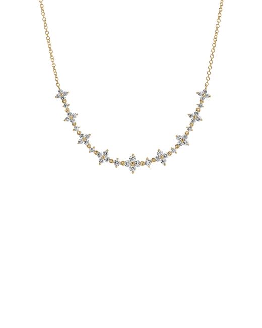 EF Collection Metallic Fleur 14K Diamond Necklace
