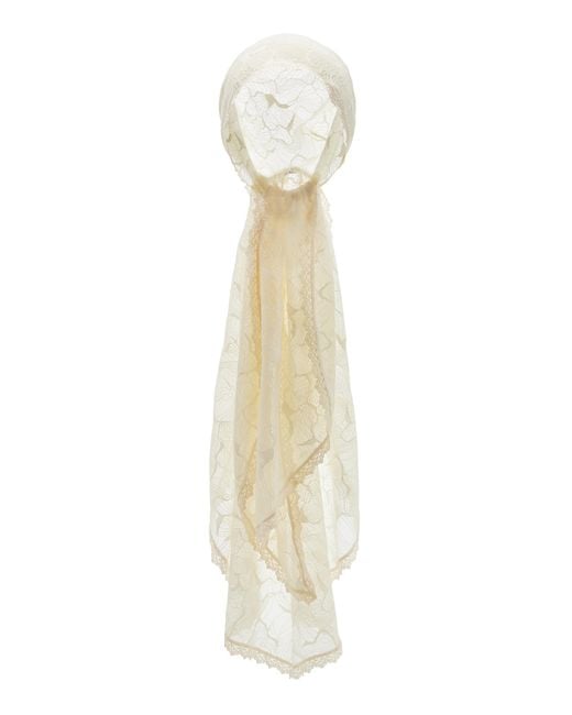 Eliou White Exclusive La Isla Novia Lace Head Scarf