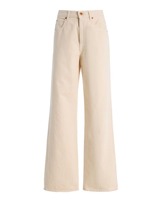 SLVRLAKE Denim Natural Grace Rigid High-Rise Wide-Leg Jeans