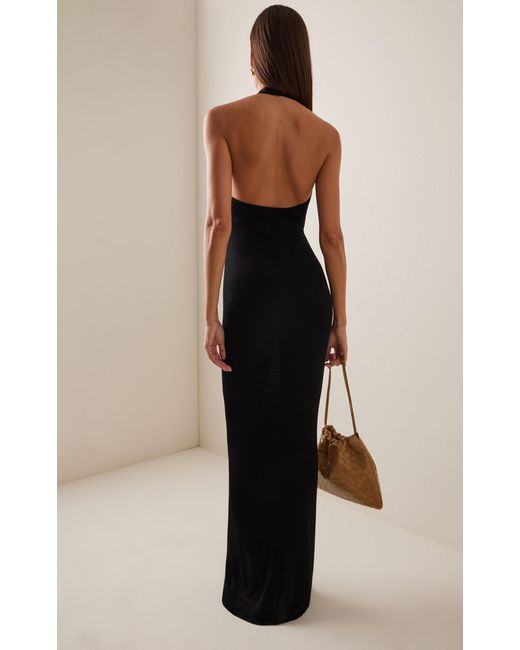 Nili Lotan Gertrude Knit Maxi Halter Dress in Black | Lyst Australia Nili Lotan Gertrude Knit Maxi Halter Dress in Black | Lyst Australia