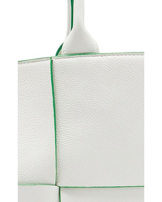 Bottega Veneta White The Arco Medium Leather Tote Bag