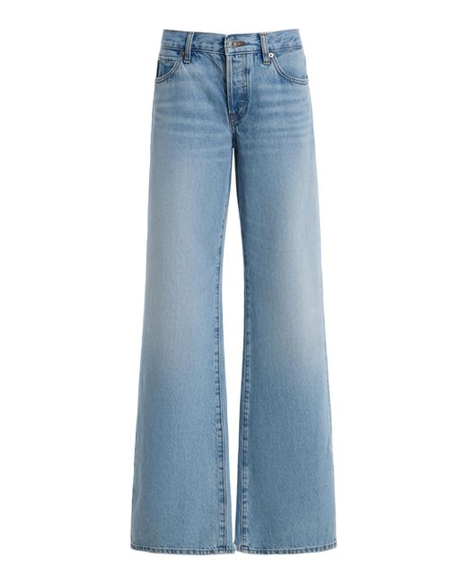 FRAME Blue X Amelia The Rigid Low-Rise Flared-Leg Jeans