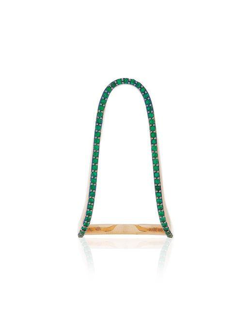 Marie Mas Green 18k White Gold Emerald Ring