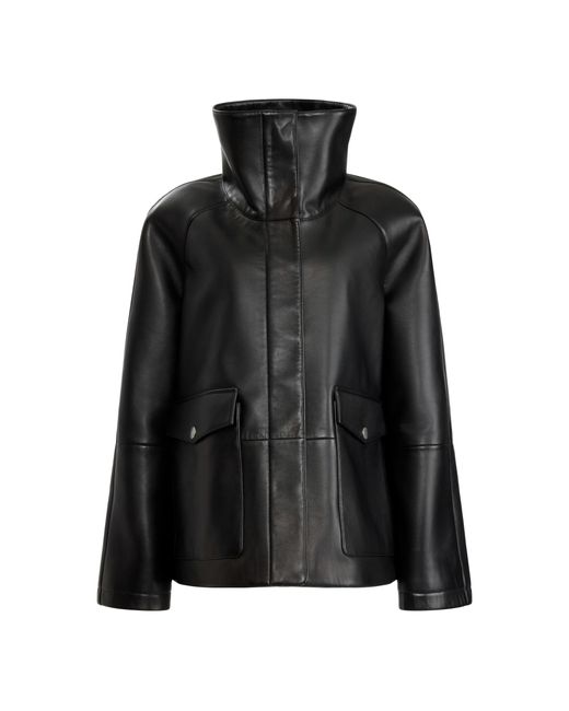Altuzarra Black Aragon Oversized Leather Coat