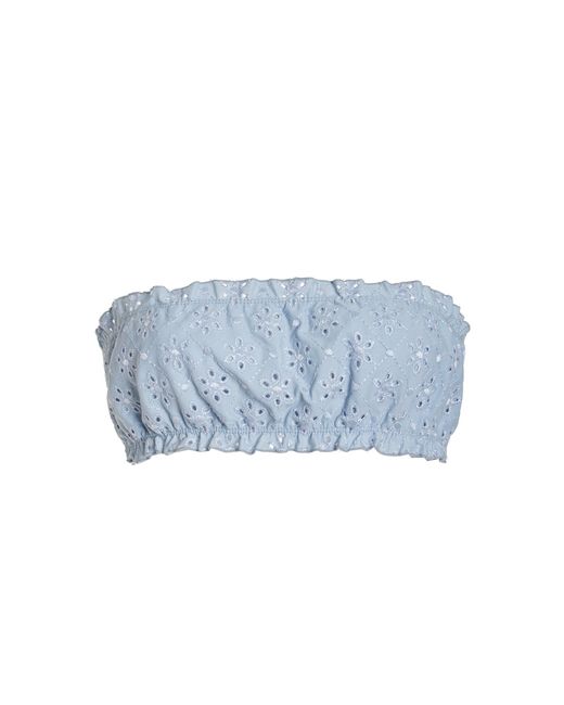 Juillet Blue Exclusive Lee Broderie Anglaise Bandeau Bikini Top