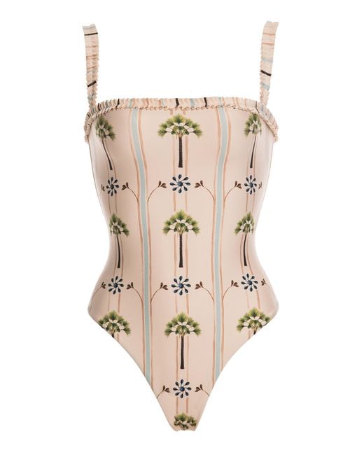 Agua Bendita Natural Limon Printed One-Piece Bathing Suit
