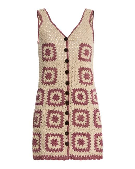 Akoia Swim Multicolor Exclusive Baia Crocheted Cotton Mini Dress