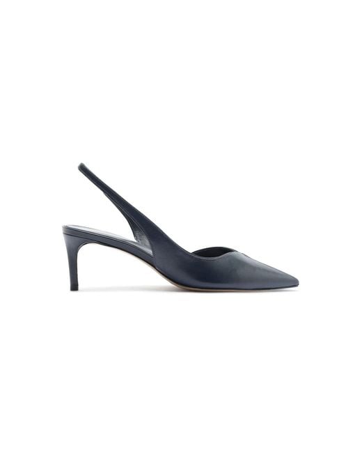 Alexandre Birman Blue Alina Leather Slingback Pumps