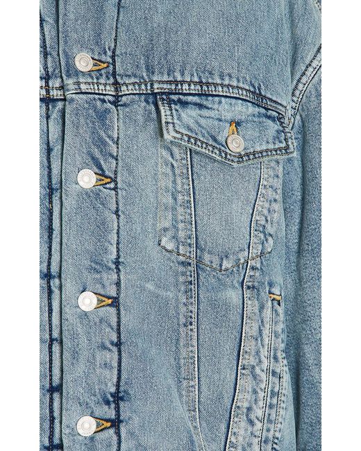 Balenciaga Oversized Padded Denim Jacket in Blue | Lyst