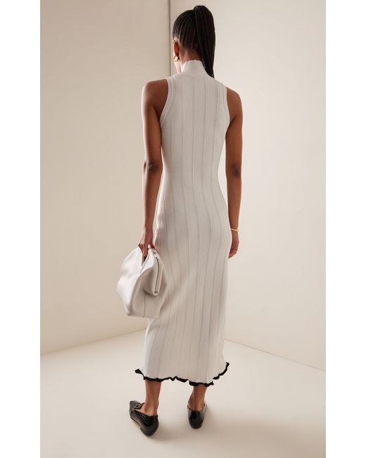 Proenza Schouler White Kim Pointelle-knit Midi Dress