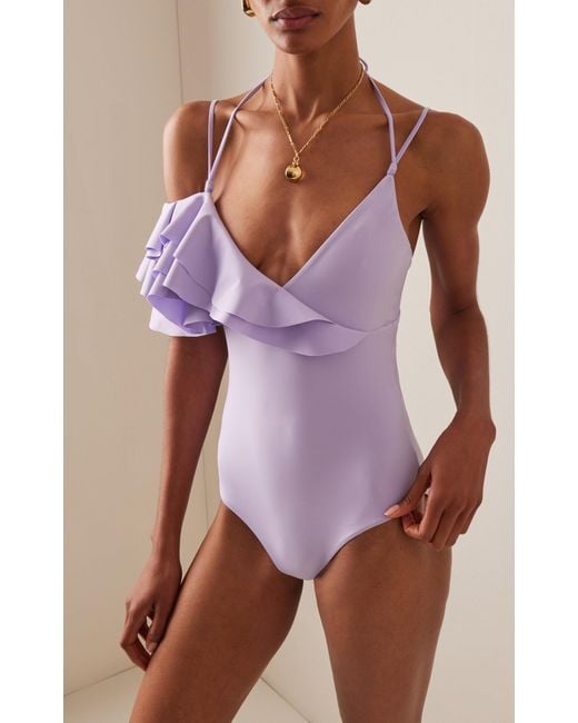 Maygel Coronel Purple Leidy One-piece Swimsuit