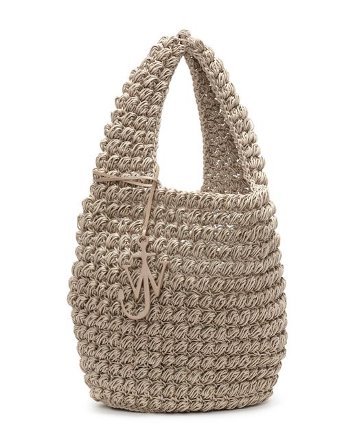 J.W. Anderson Gray Large Popcorn Waxed-cotton Basket Bag
