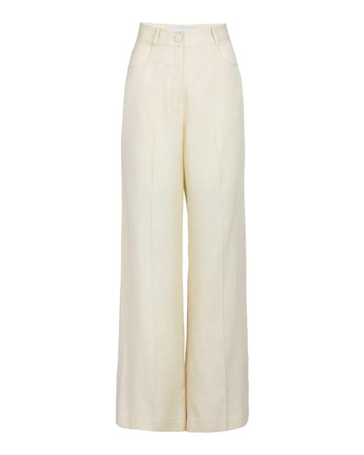 Silvia Tcherassi White Emine Straight Leg Pants