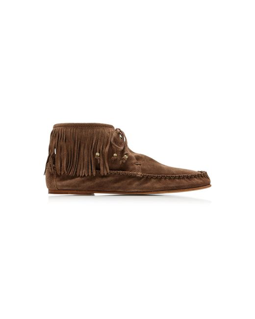 Frēda Salvador Brown Camila Suede Moccasins