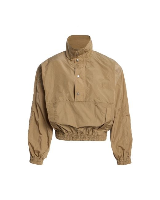 Saint Laurent Natural Crinkled Windbreaker