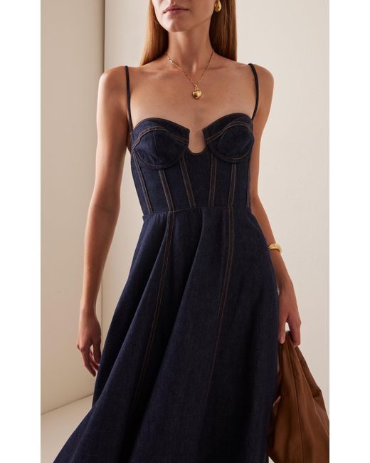 crush denim corset dress Zimmermann Crush denim bustier dress Zimmermann