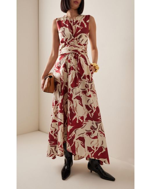 open lace back dress Altuzarra // Red Asymmetrical Button Dress  VSP Consignment