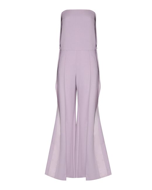 Zimmermann Purple Clash Wool-Blend Tuxedo Jumpsuit