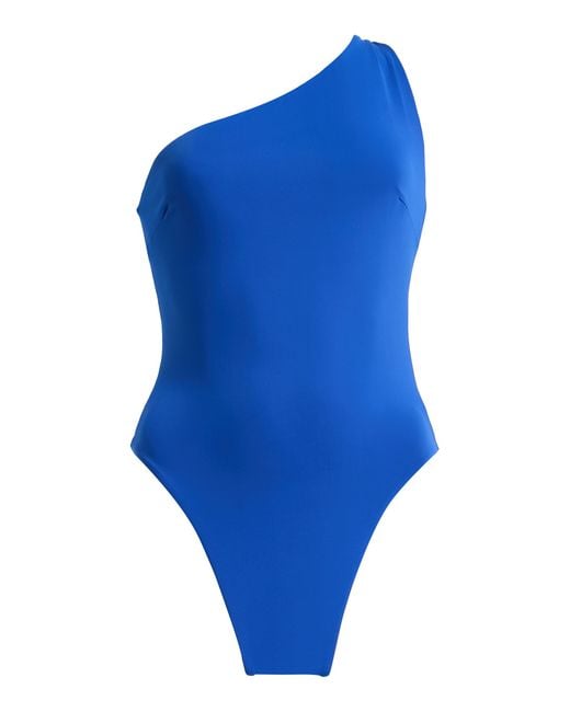 Ziah Blue Leme Asymmetric One-Piece Swimsuit