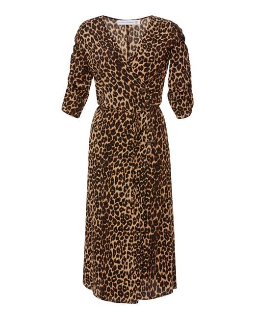 Faithfull The Brand Multicolor Anne Marie Leopard Midi Dress