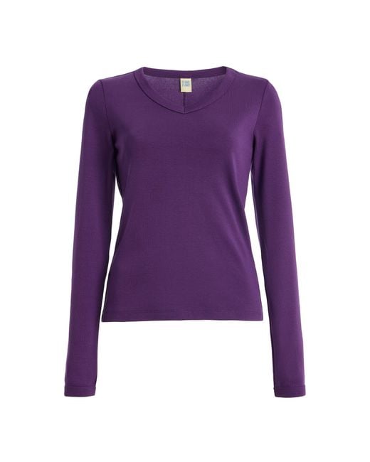 Flore Flore Purple Jill Cotton T-Shirt