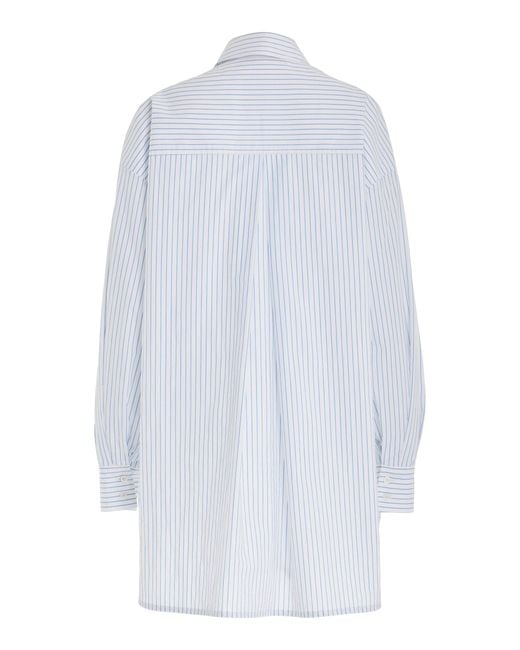 Carolina Herrera White Striped Cotton Shirt