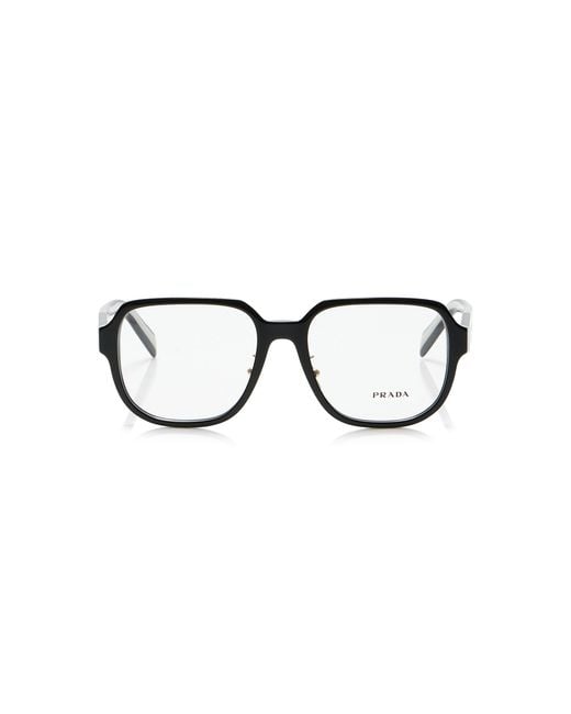 Prada Black Square-Frame Acetate Glasses