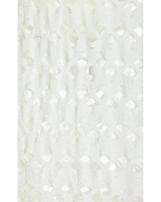 Jonathan Simkhai White Pierce Fringed Crocheted-cotton Midi Dress