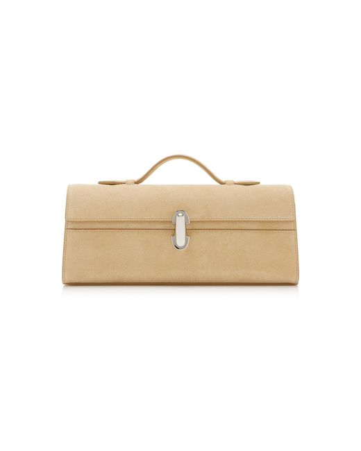 SAVETTE Natural The Slim Symmetry Suede Pochette