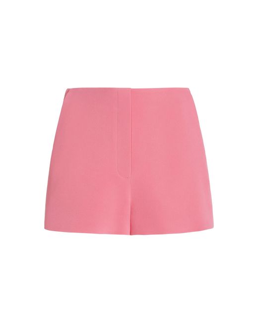 Elie Saab Pink High-waisted Cady Shorts