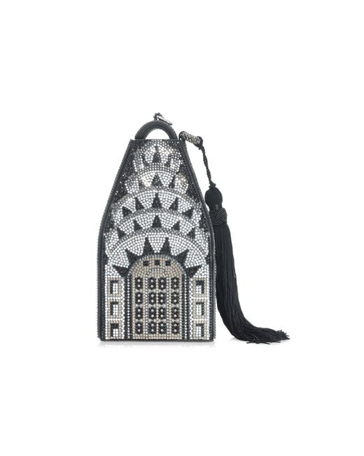 Judith Leiber White Landmark Chrysler Building Crystal Clutch
